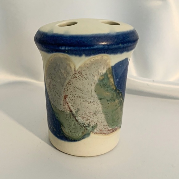Rare Kravec Studios Pottery Soap Dispenser & Toothbrush Holder Set - Picture 7 of 11